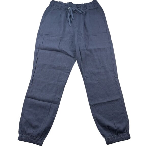 Social Standard Sanctuary Linen Jogger Pants Womens Size Large Blue Pull On New - Picture 12 of 13